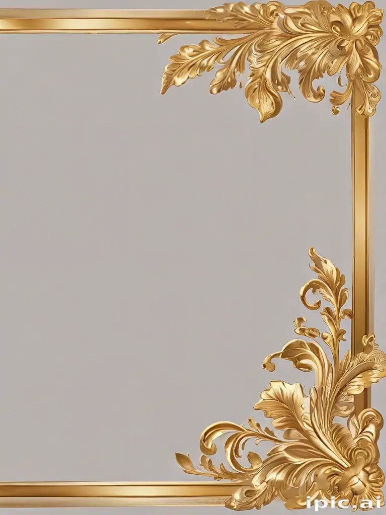 transparent background gold border