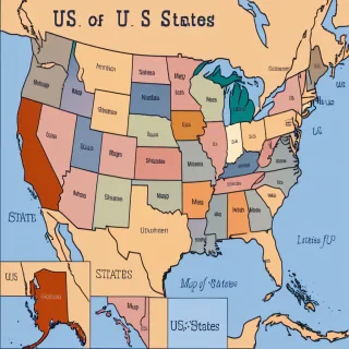 map of us states