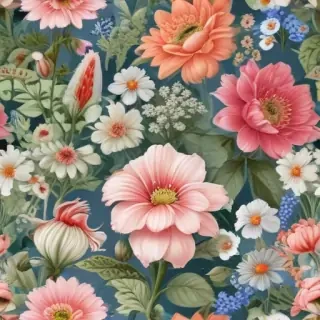 drawings of flowers in color
