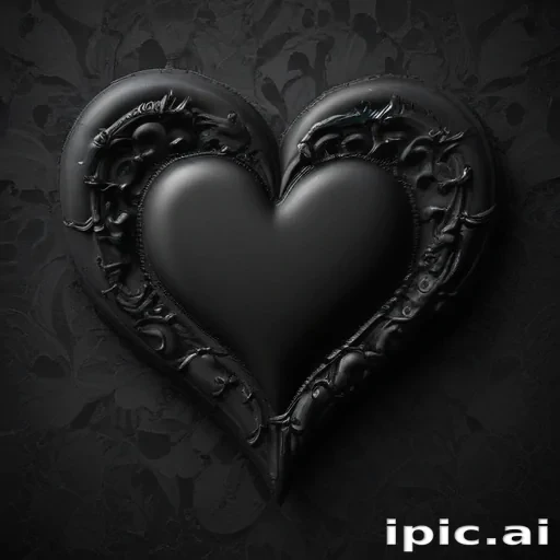 black wallpaper heart