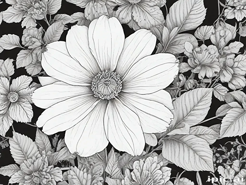 flower line art