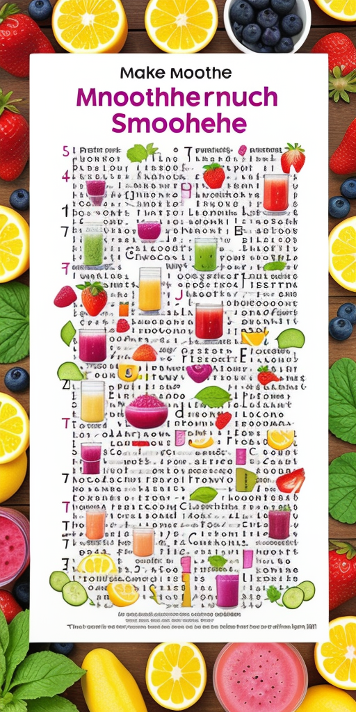 make a smoothie word search