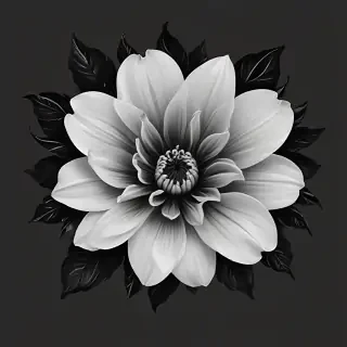 flower png black and white