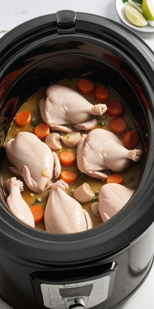 how long to cook frozen chicken in crockpot