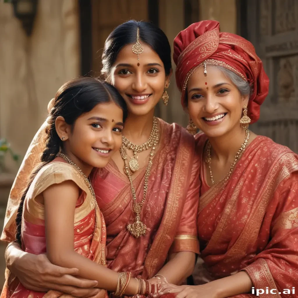 happy indian family