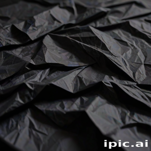 crinkled black paper