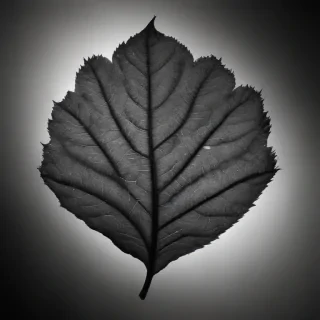 leaf images black and white