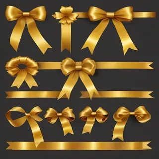 gold ribbon clipart