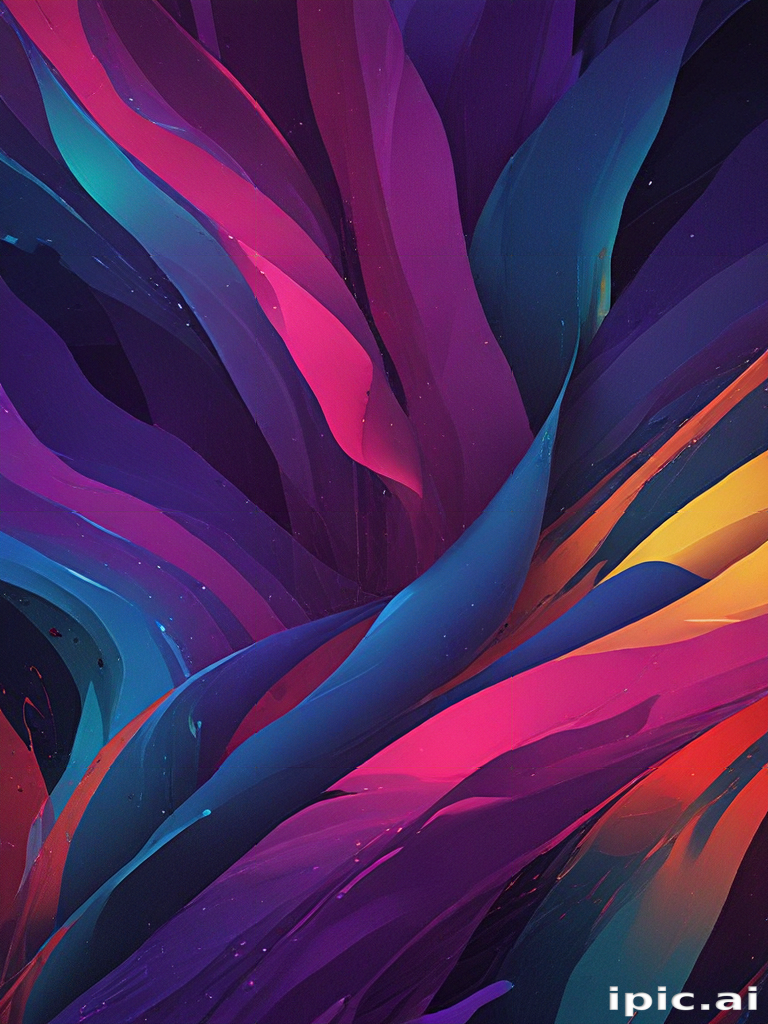 Vibrant Waves of Colorful Abstract Art Flowing in Dynamic Patterns