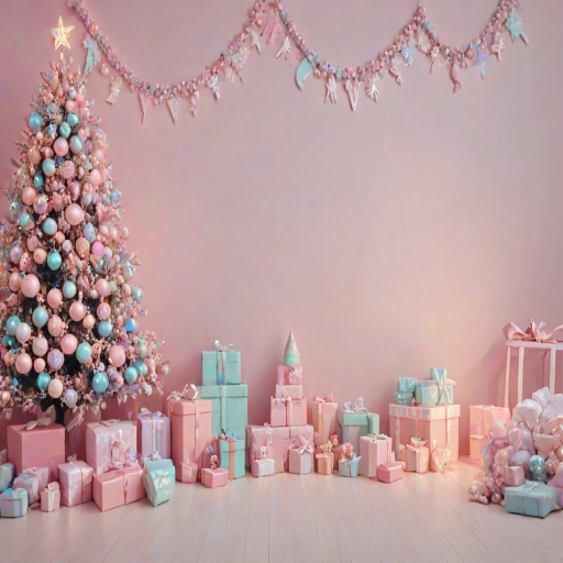 pastel aesthetic christmas wallpaper