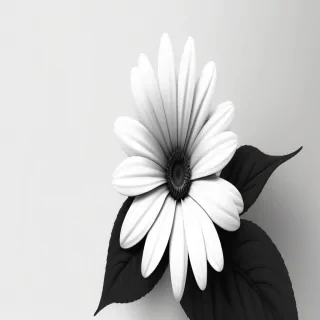 flower png black and white