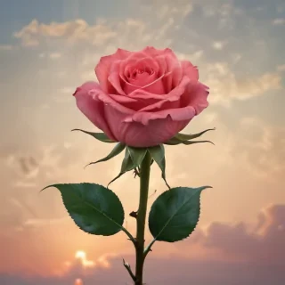 rose with background