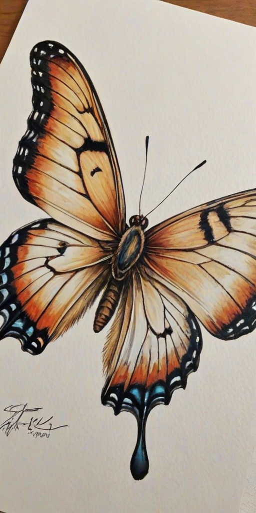 drawing pic of butterfly