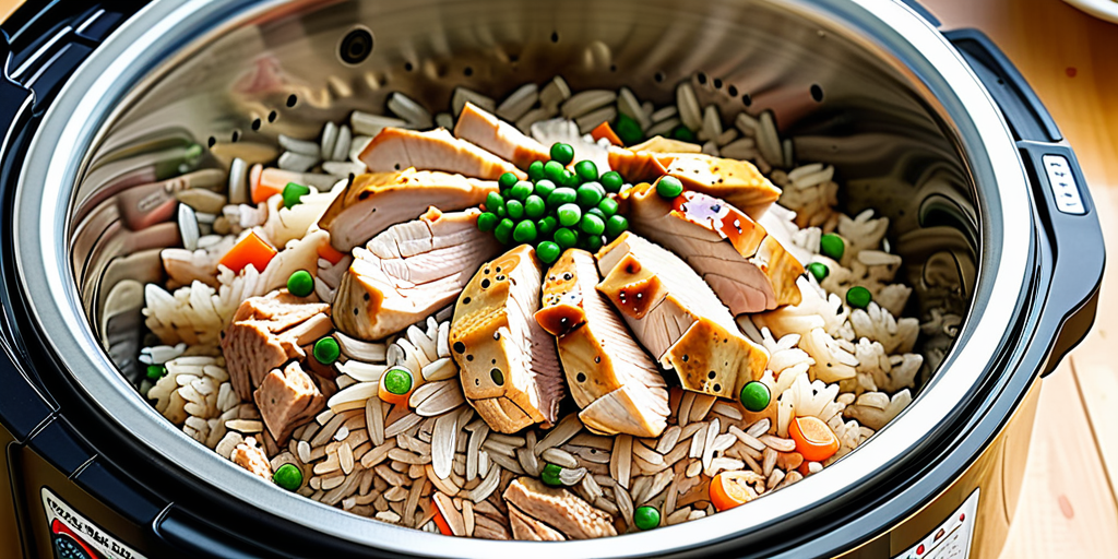 chicken and rice in rice cooker