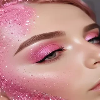 pink glitter aesthetic