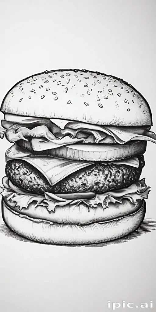 hamburger drawing