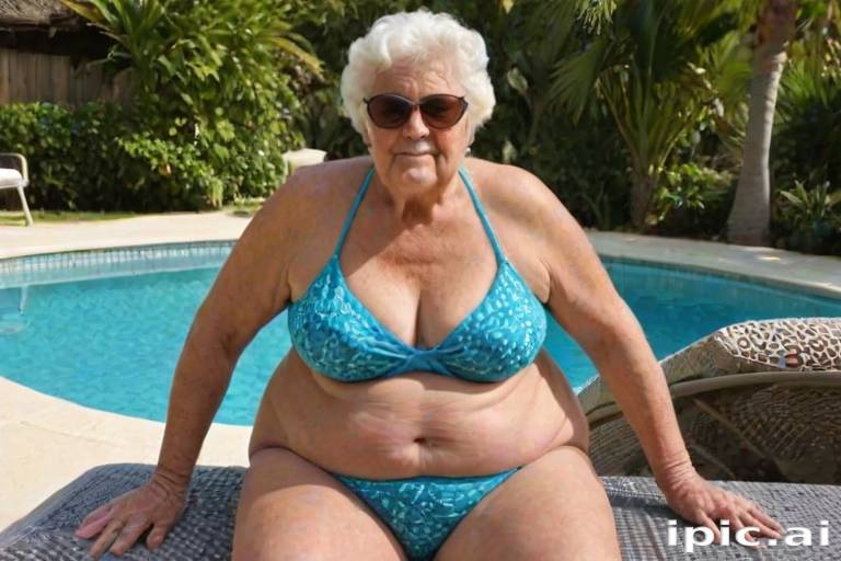 fat granny bikini