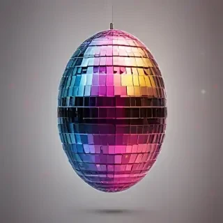 transparent disco ball