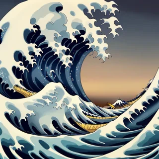 great wave wallpaper