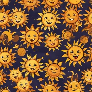cartoon suns