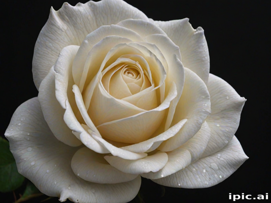 white rose on black