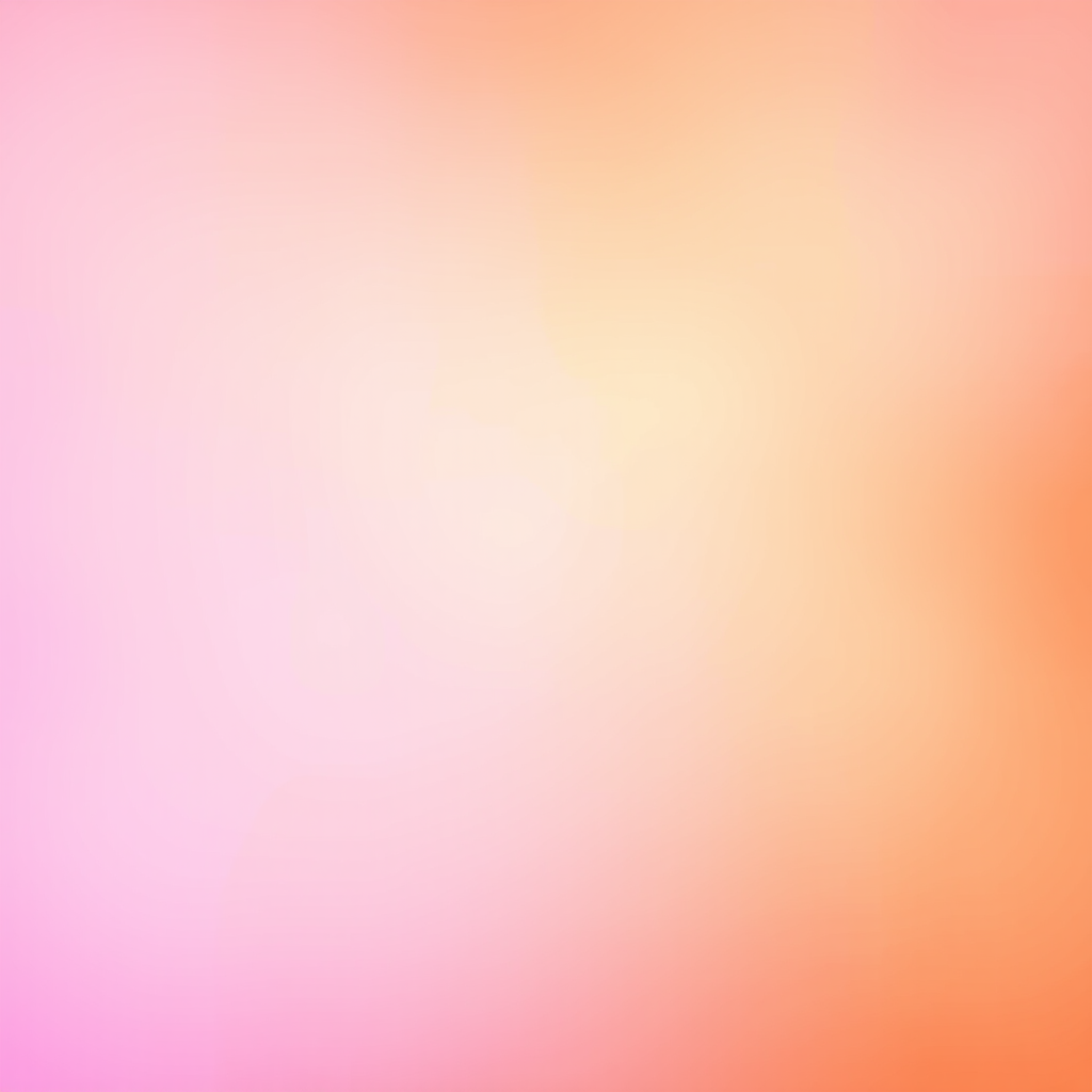 create an abstract gradient background with warm colors of orange, yellow, and pink transitioning to purple, using a DSLR camera with a 50mm lens, aperture f/2.8, ISO 100, and a soft focus style to enhance texture and depth.