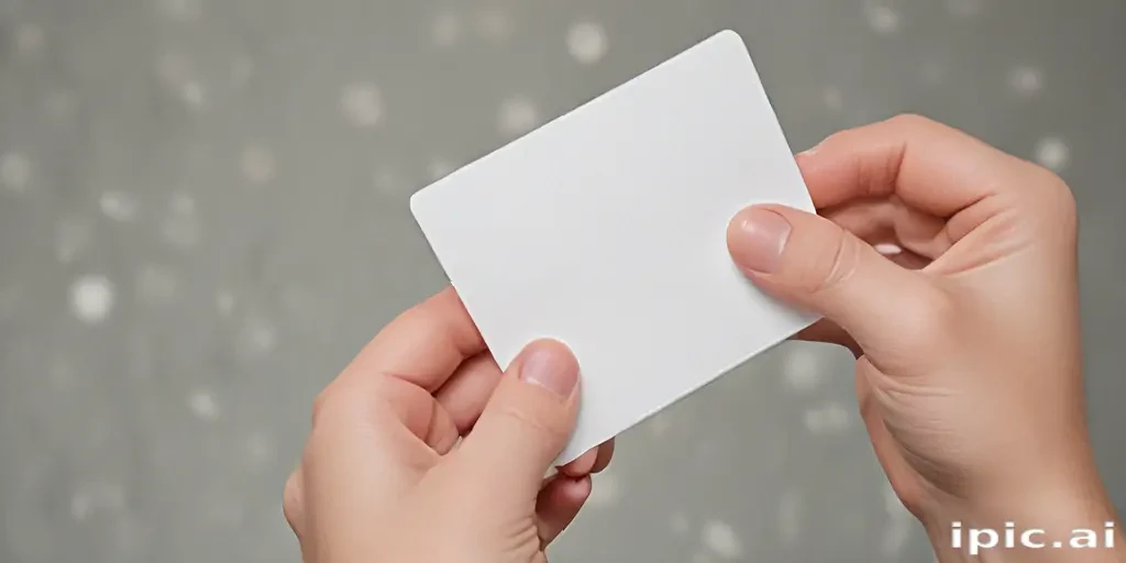 holding card