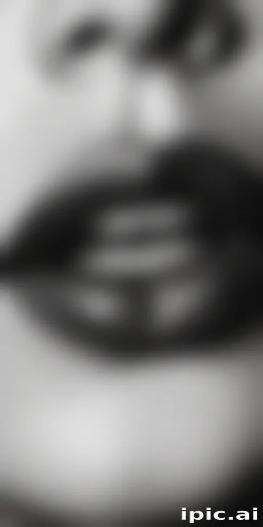lips clipart black and white