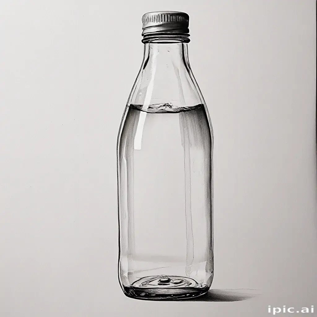 water bottle drawing