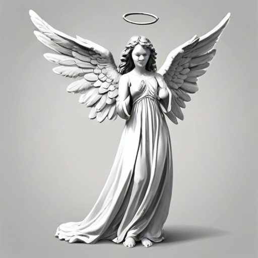 angel clip art black and white