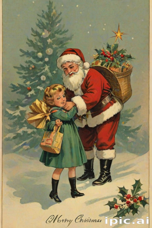 merry christmas vintage images