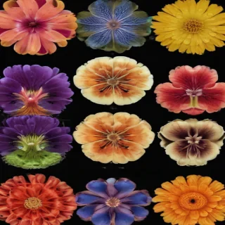 half brain half flowers