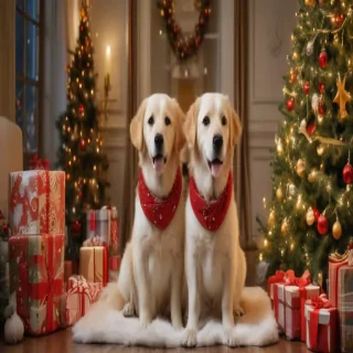 pictures of dogs christmas