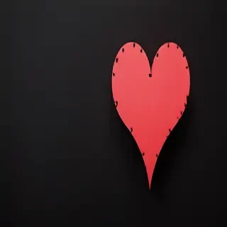 heart with black background