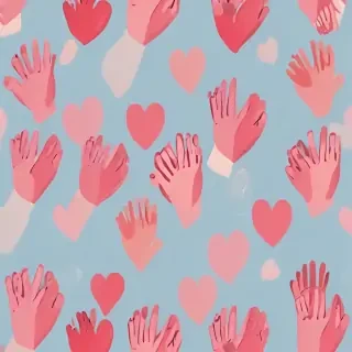 heart hands clipart