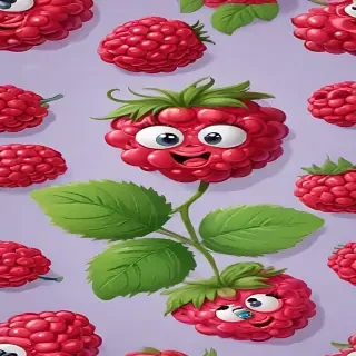 cartoon raspberry