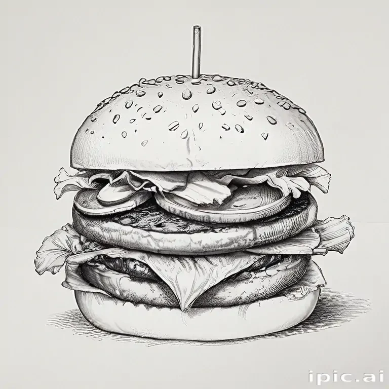 hamburger drawing