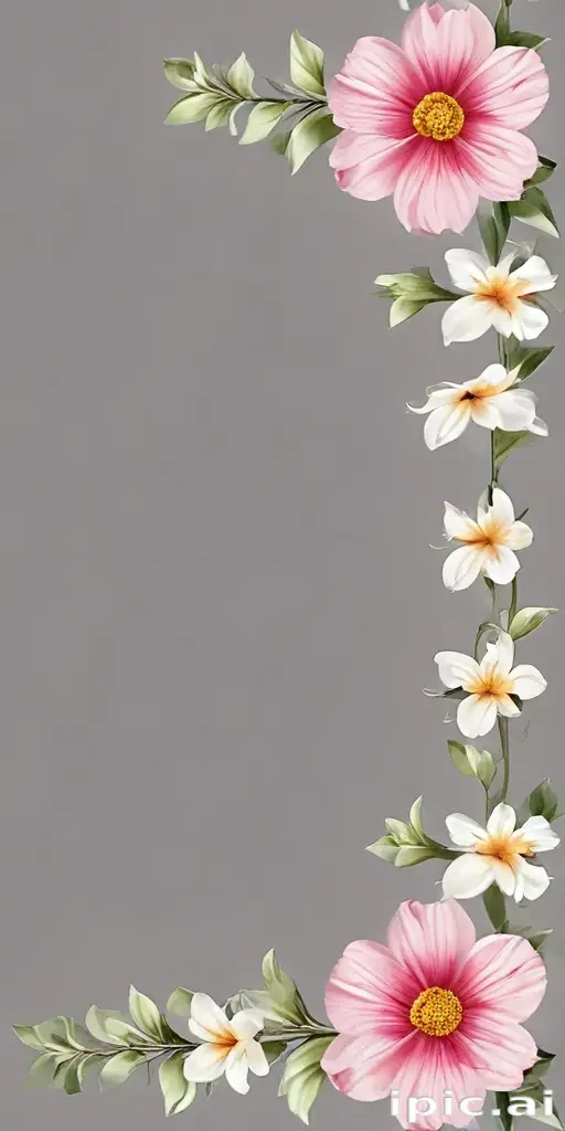 flower border transparent