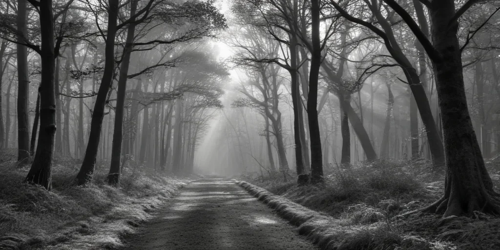forest clipart black and white