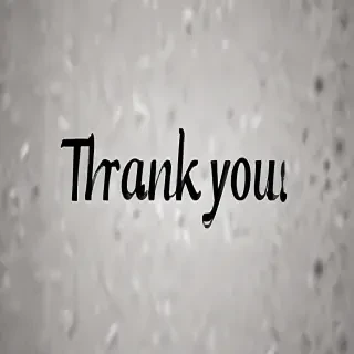 thank you in black and white