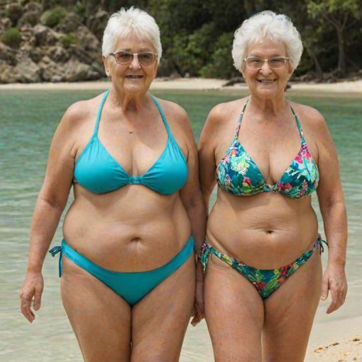 fat granny bikini