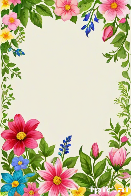 free flower border clipart