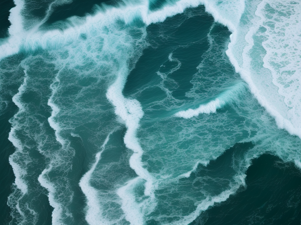 Majestic Ocean Waves Forming Intricate Patterns in Turquoise Waters