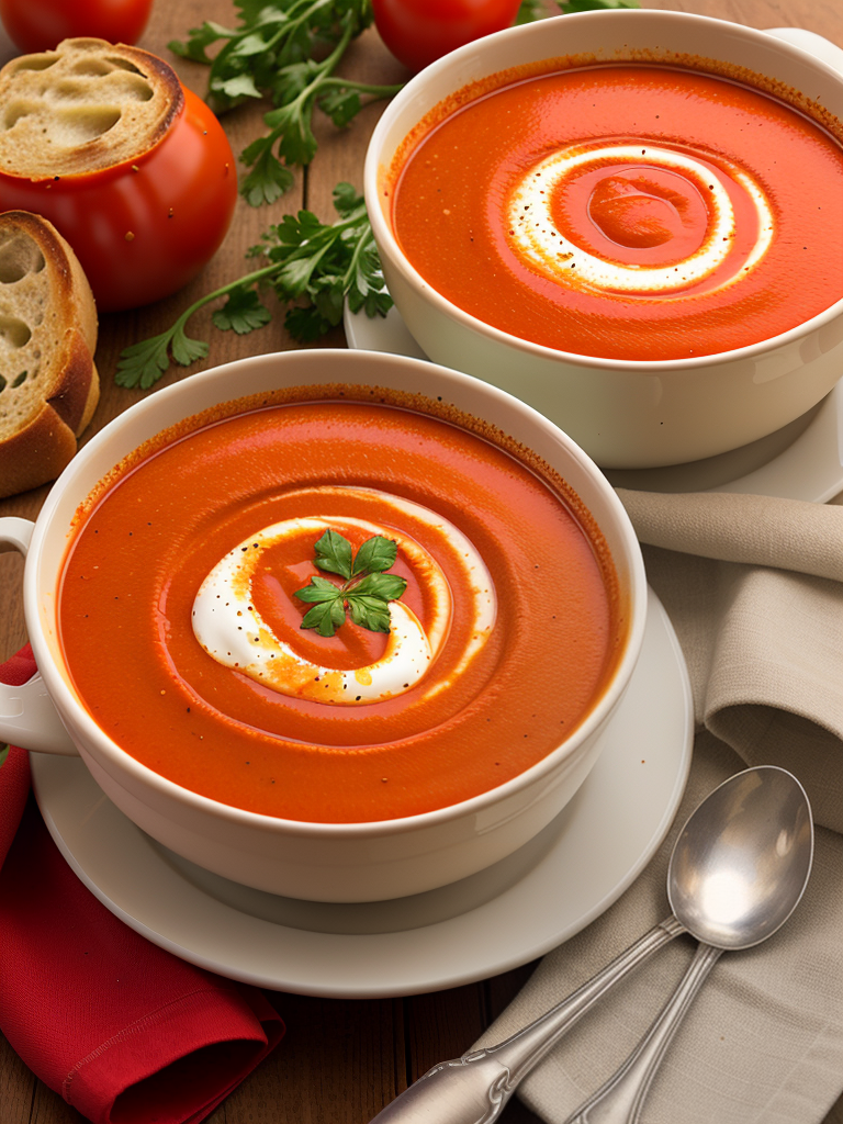 hearty fire roasted tomato soup