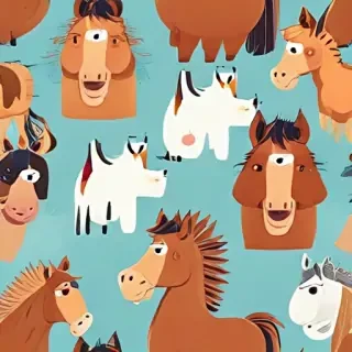 cartoon horses
