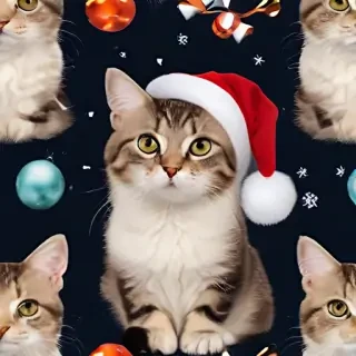 christmas cat background