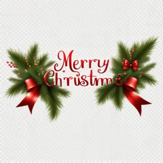 merry christmas clip art transparent background
