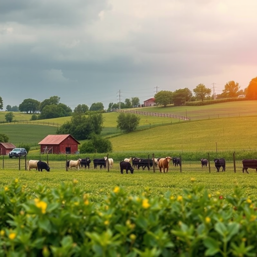 background of a farm