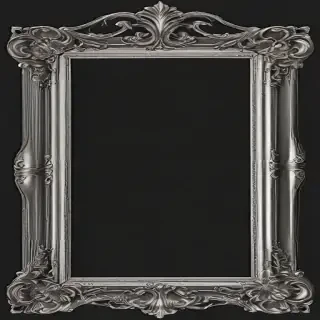 silver picture frame png