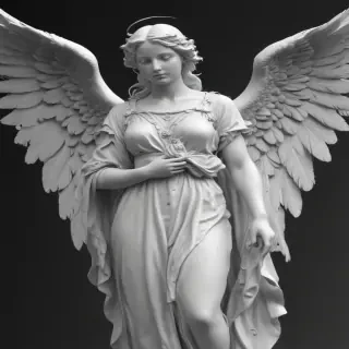 angel clip art black and white